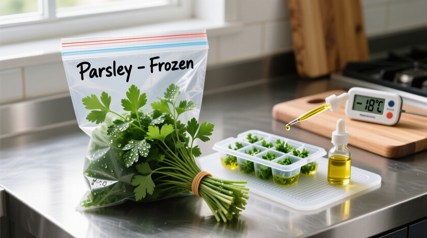 Freeze Parsley 3 Ways for 6 Months | TheHomeSprouts