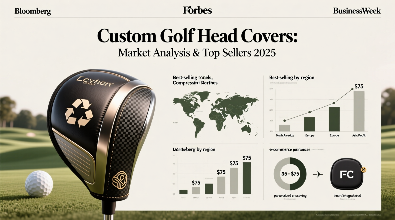 best selling custom golf head cover