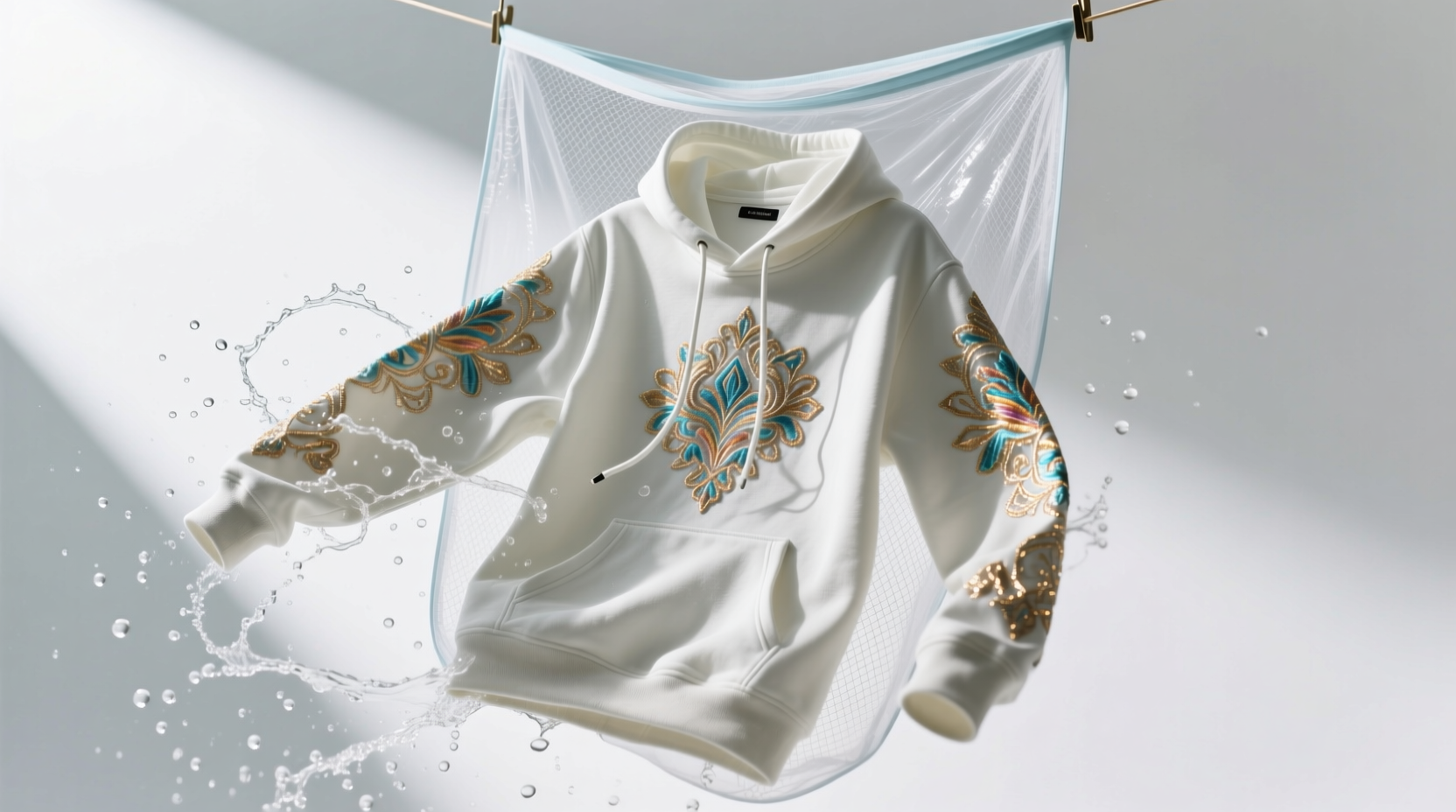 how to wash embroidered gamer hoodies safely