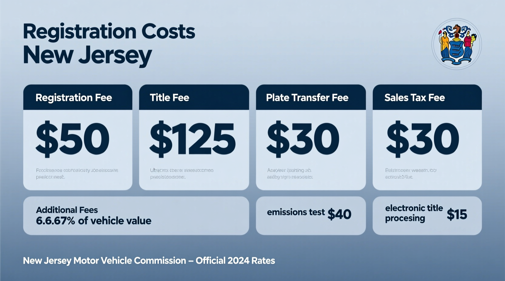 how much is car registration in nj