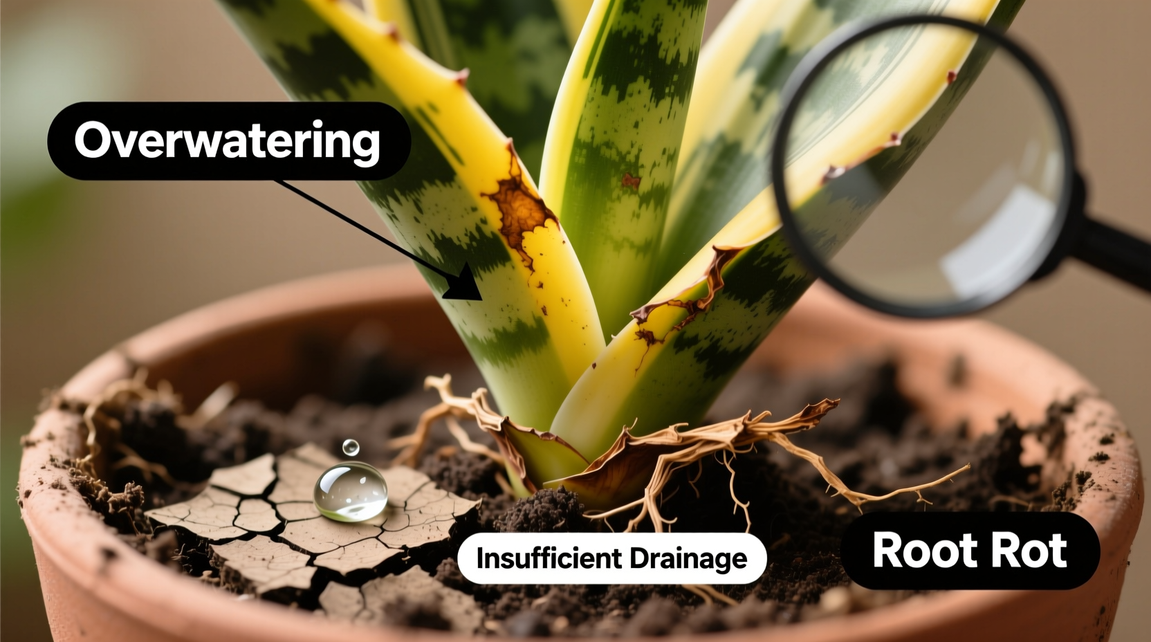 why is my snake plant turning yellow troubleshooting watering issues