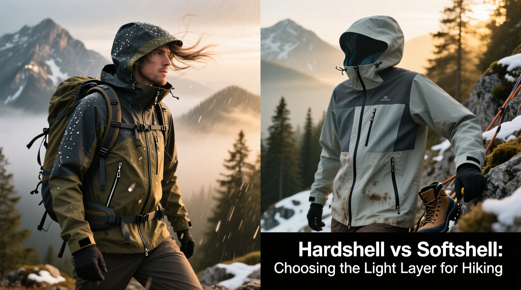 hardshell jacket vs softshell jacket choosing the right layer for hiking