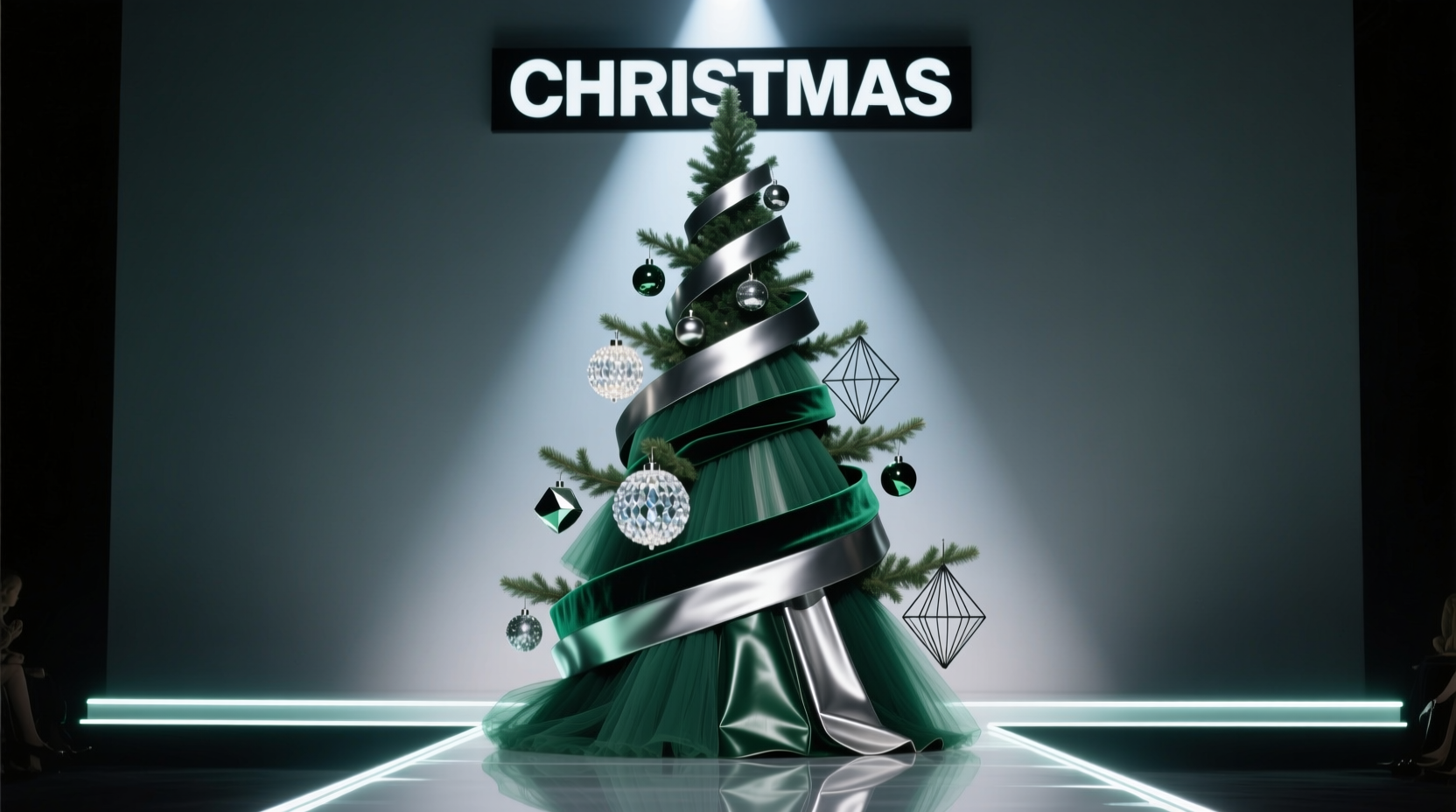 how to style a christmas tree like a fashion runway with coordinated themes