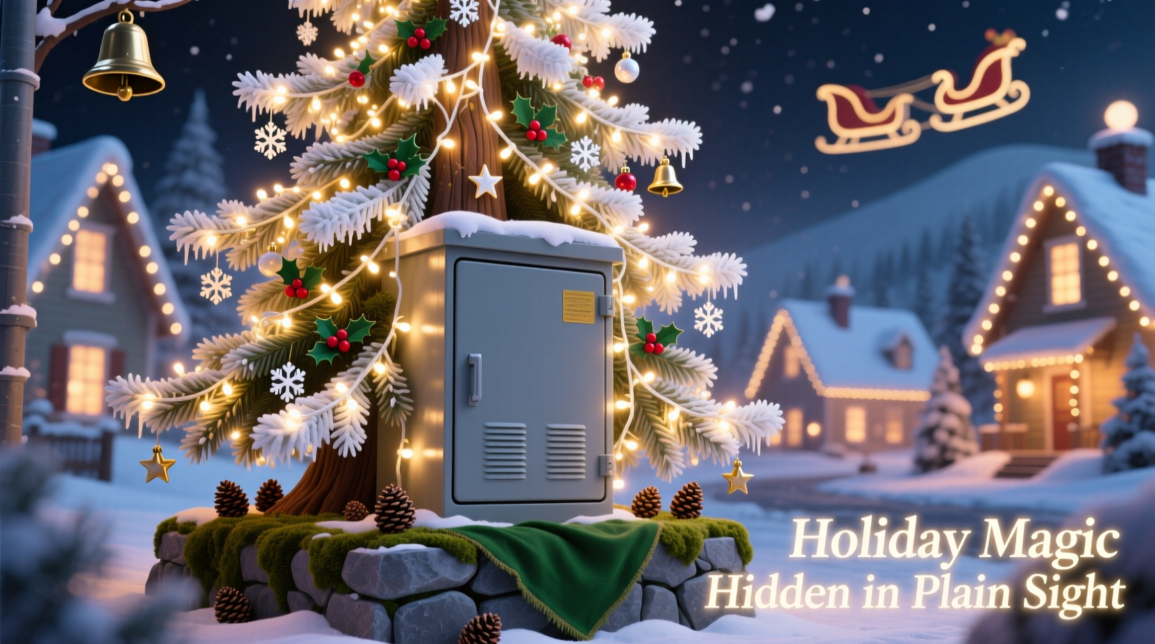 how to disguise transformer boxes in your holiday light layout