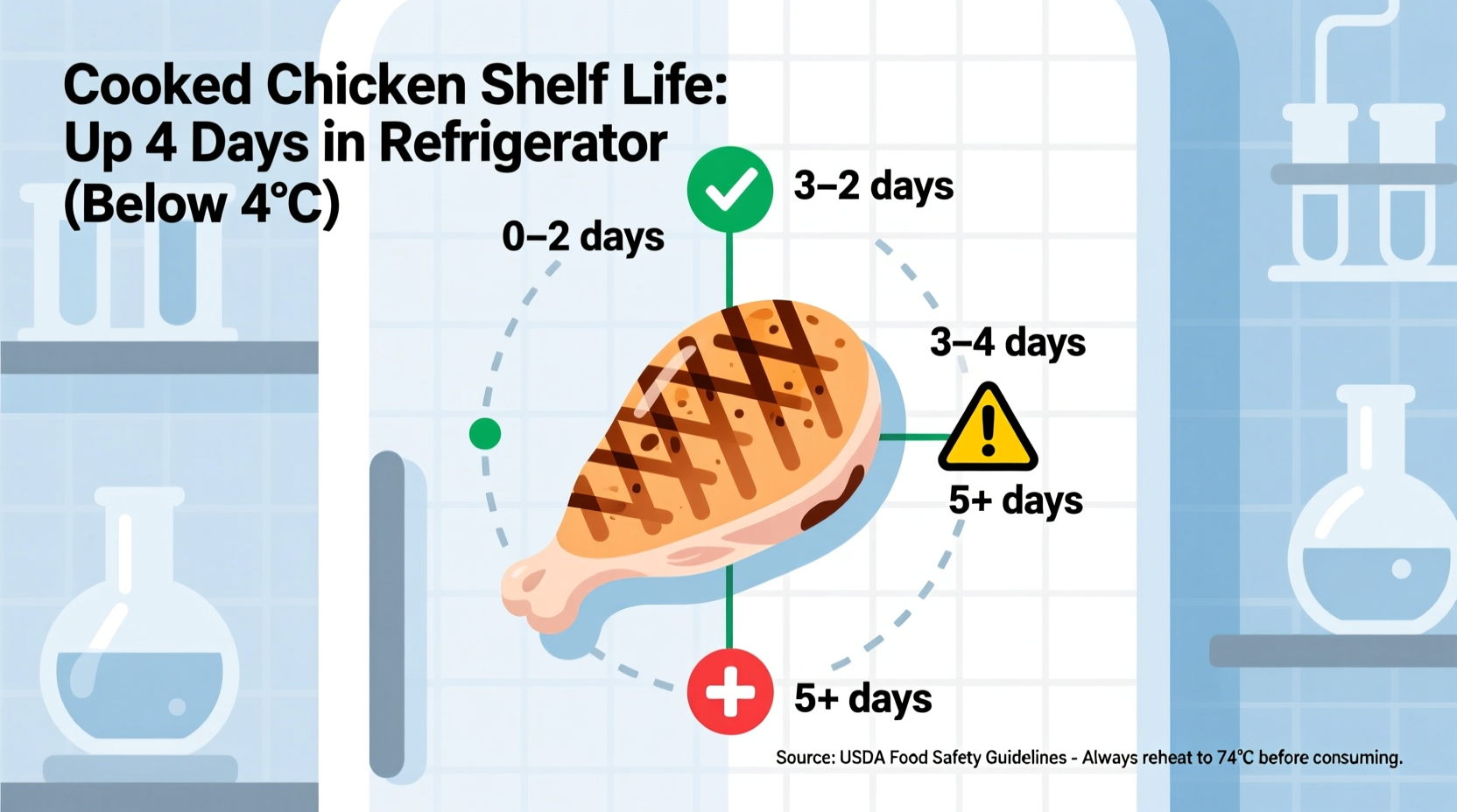How Long Cooked Chicken Stays Fresh in Fridge: 3-4 Days
