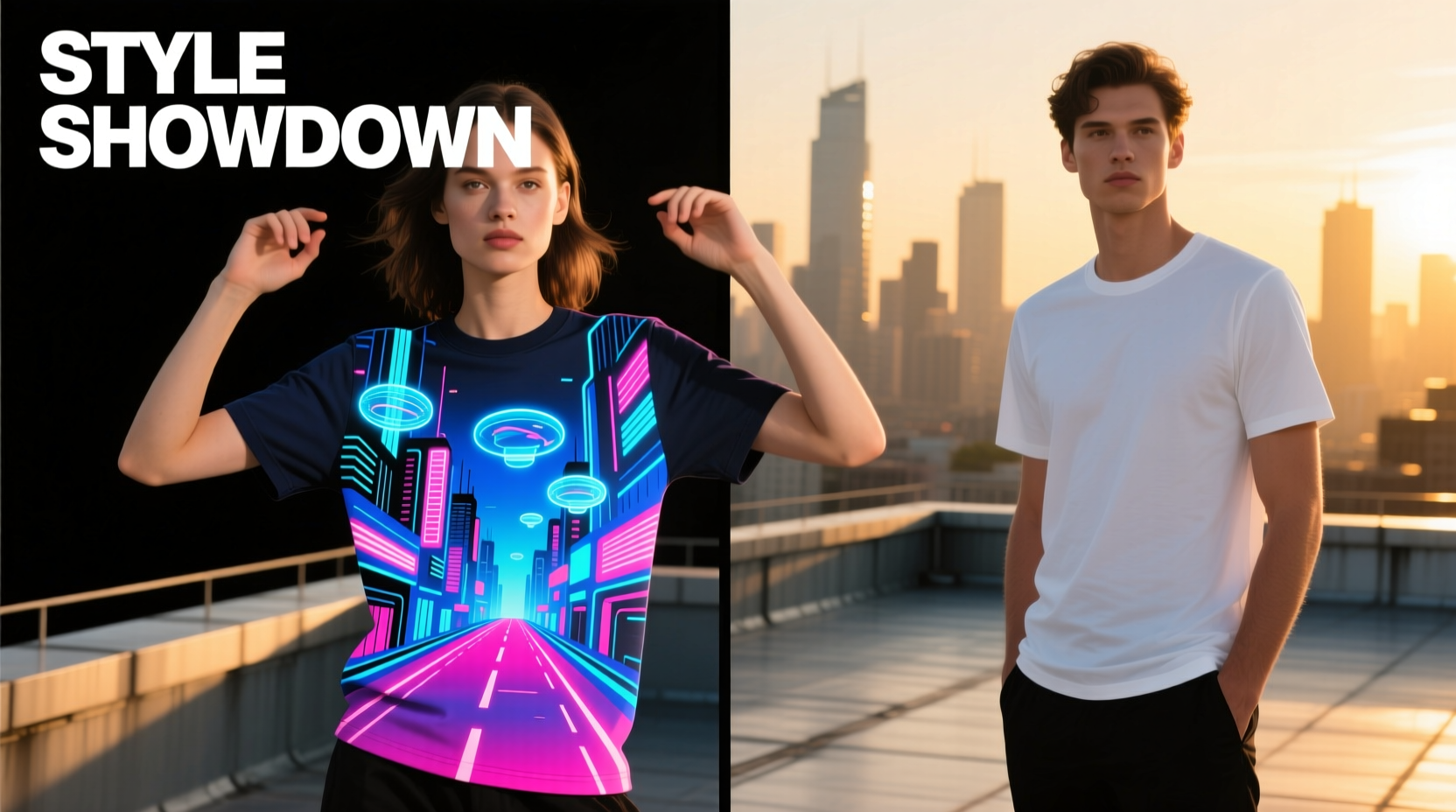 graphic tee vs plain tee which makes a stronger style statement