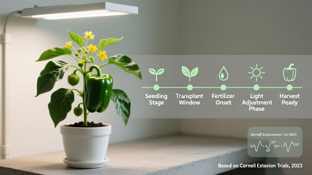 Pepper Light & Fertilizer Timing Guide (2026)