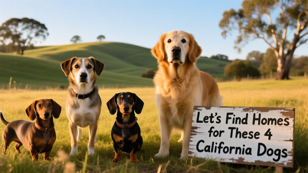Let’s Find Homes for These 4 California Dogs