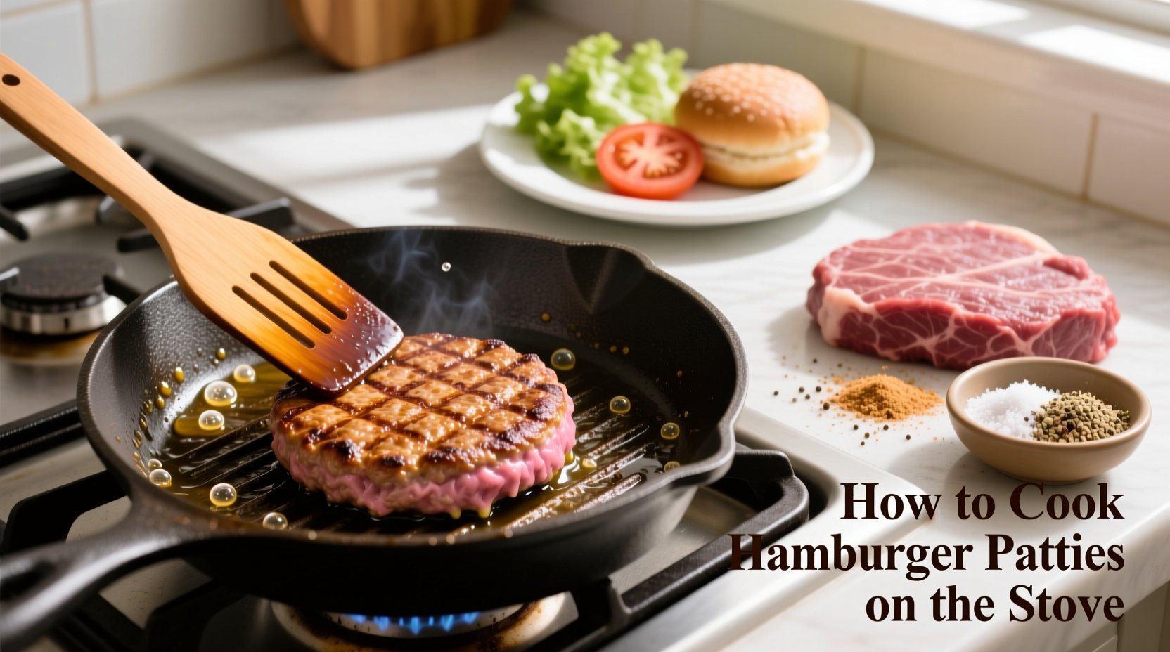 how to cook hamburger patties on the stove