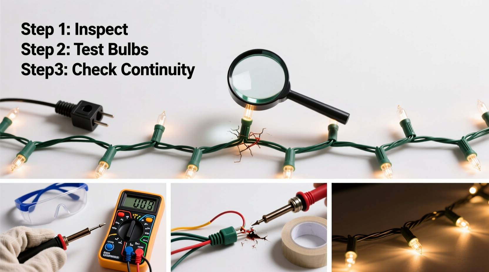 how to fix led christmas lights