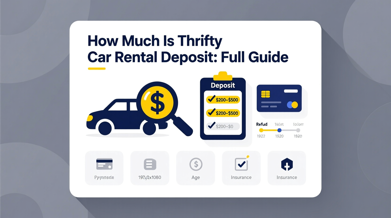 how much is thrifty car rental deposit
