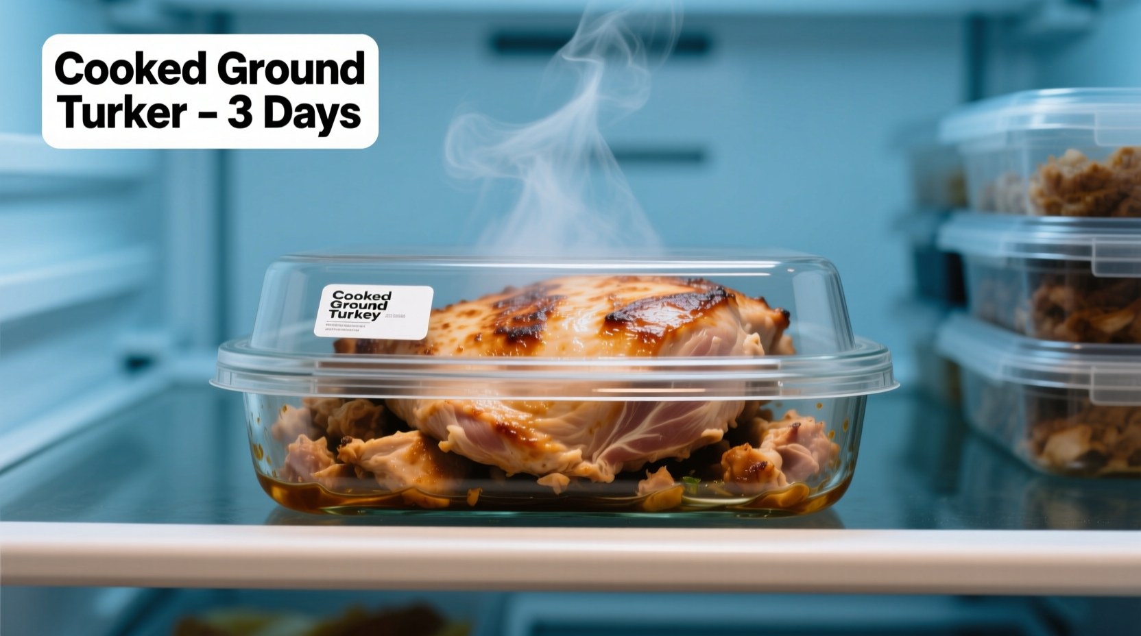 how long can cooked ground turkey stay in the fridge