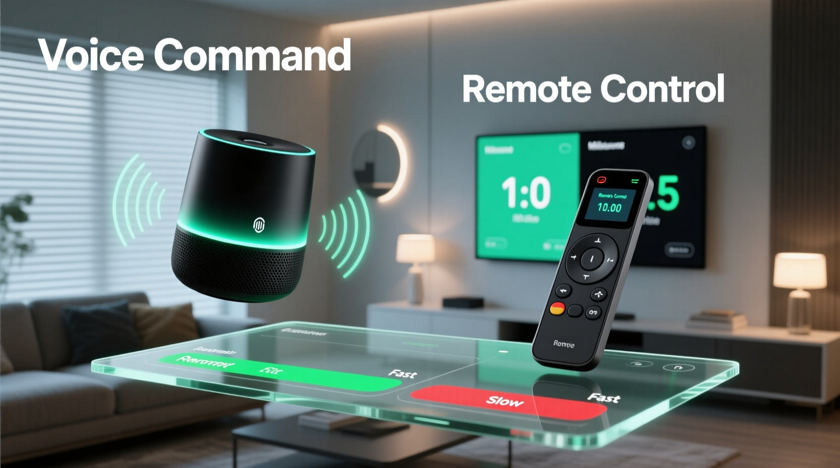 voice assistant vs remote control which controls smart home devices faster