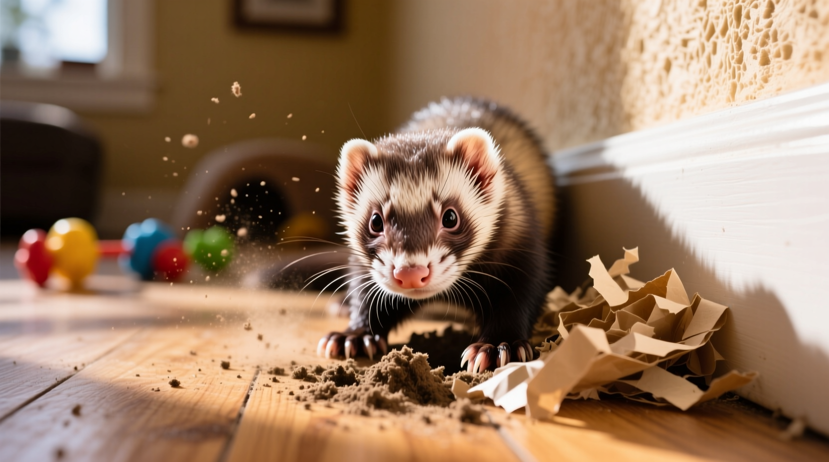 why does my ferret dig in corners behavioral insight