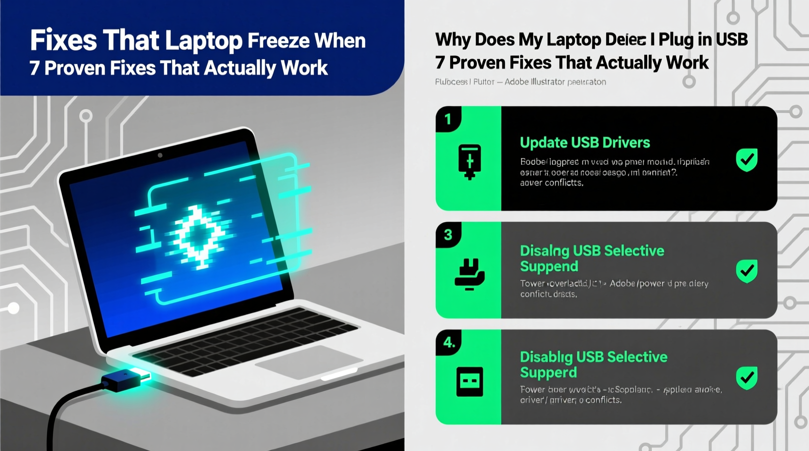 why does my laptop freeze when i plug in usb devices fixes that work