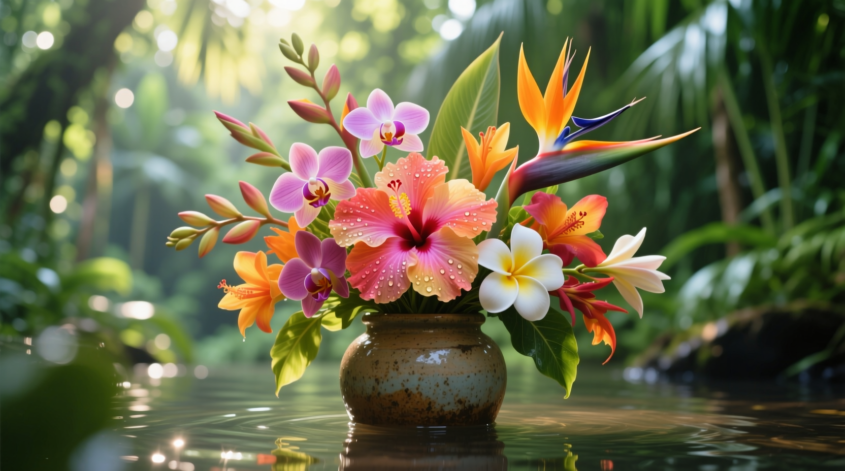 kinds of tropical flowers