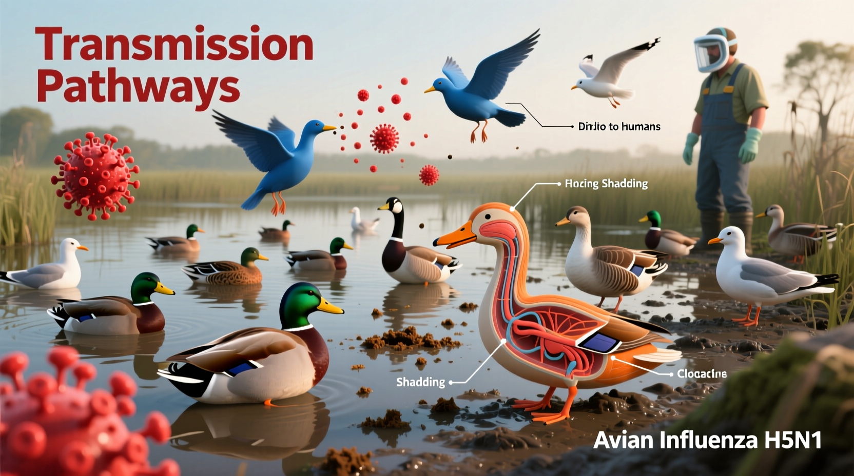 how bird flu is spread