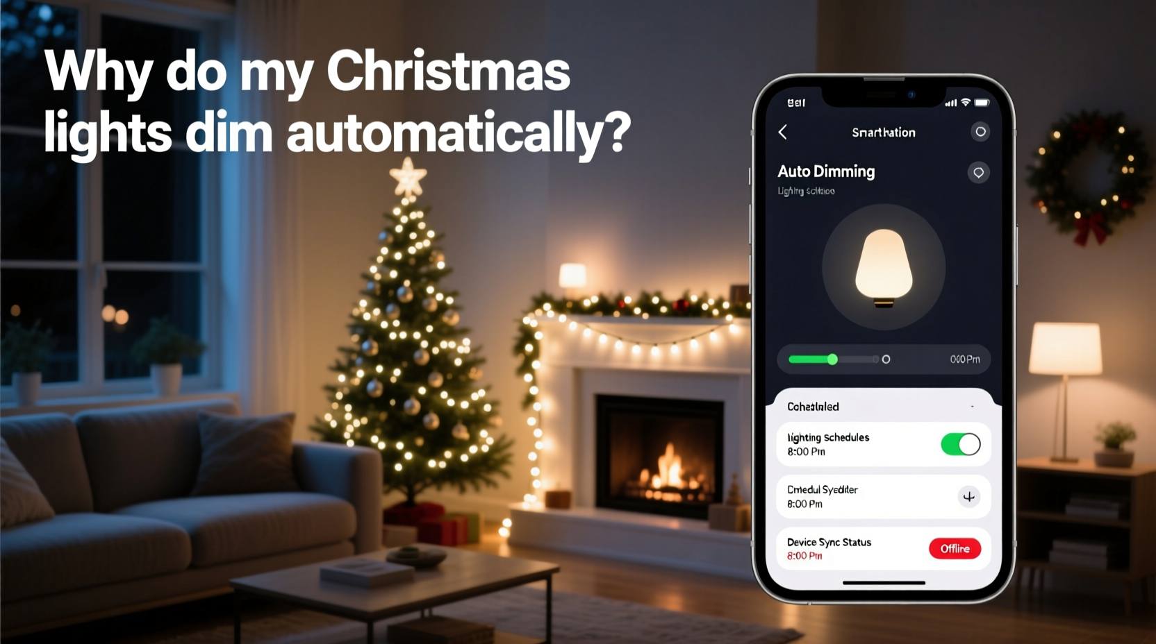 why does my smart home dim christmas lights automatically settings fix