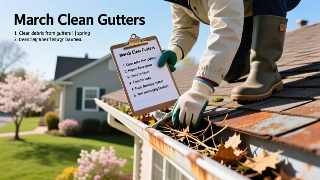 March Clean Gutters Spring: Home Maintenance Checklist