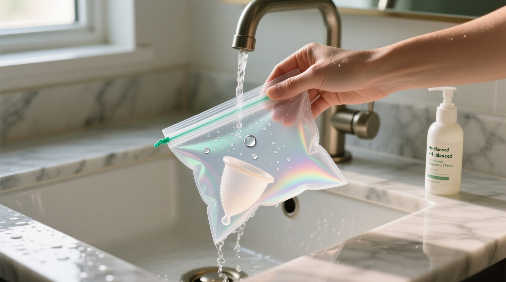 how to wash menstrual cup bags safely