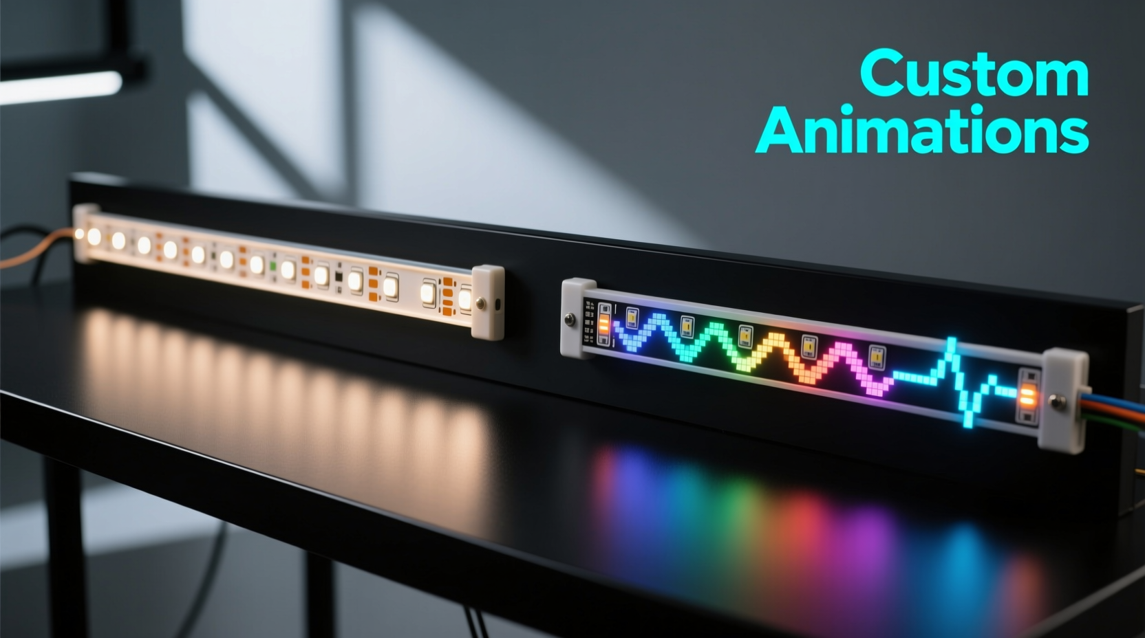 addressable leds vs standard strings which allows custom animations