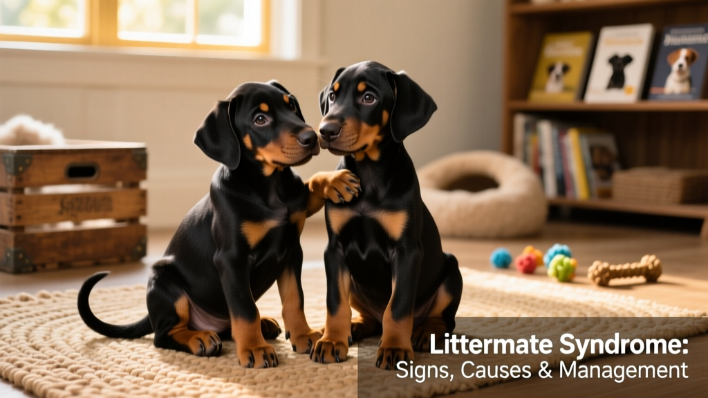 doberman puppies sitting