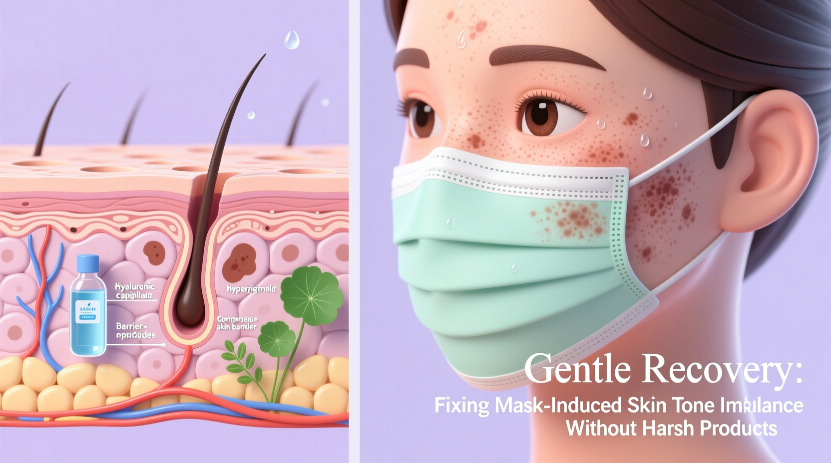 how to fix uneven skin tone from mask wearing without harsh products