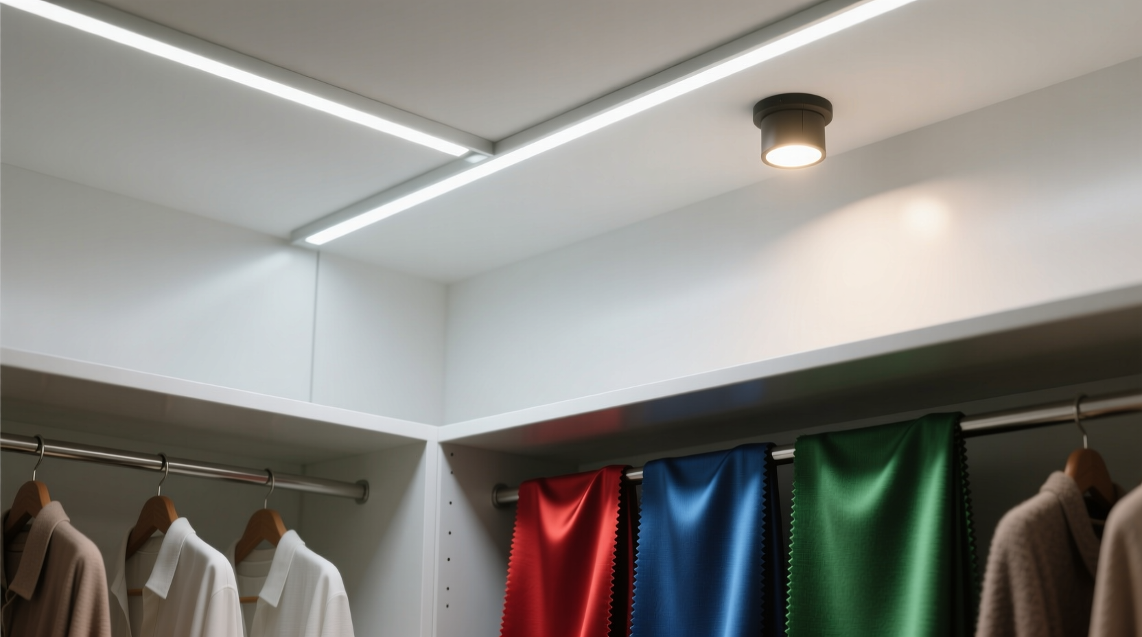 closet led strip lights vs puck lights for color matching