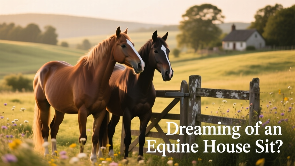 Two horses standing peacefully beside a pasture gate
