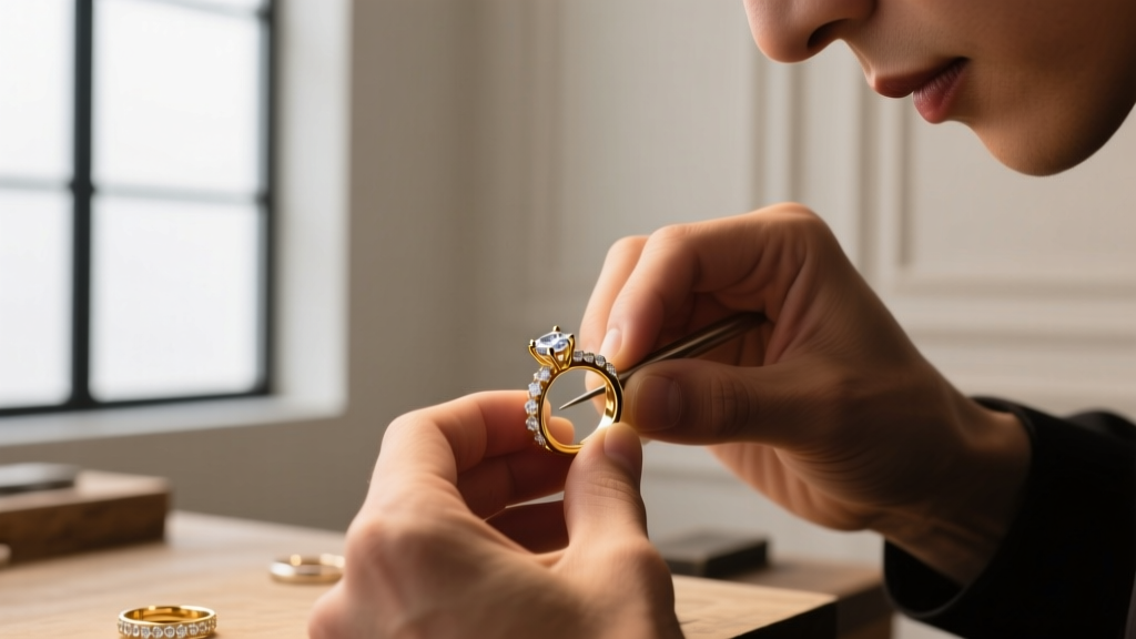 Jeweler's hands using nylon jaw pliers to bend a 20-gauge niobium wire into a smooth French ear wire hook over a steel mandrel.