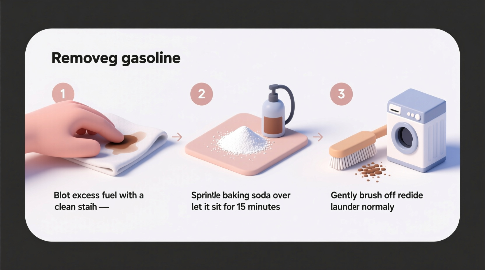 remove gasoline stains simple steps