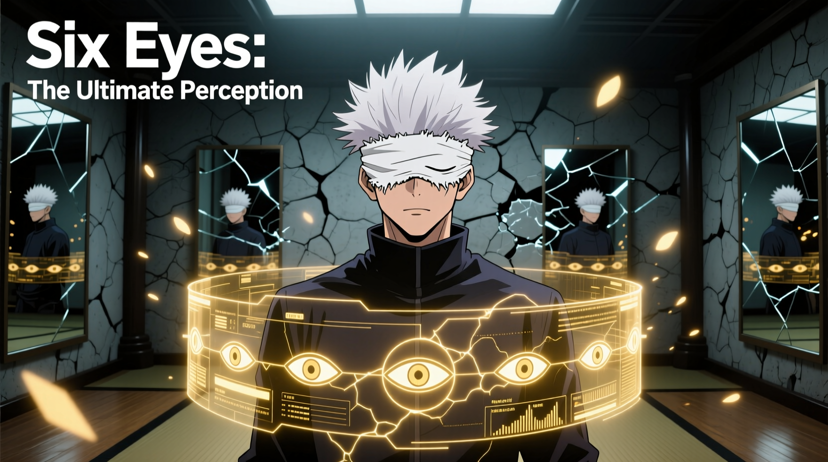 why does gojo wear a blindfold in jujutsu kaisen explaining the six eyes technique