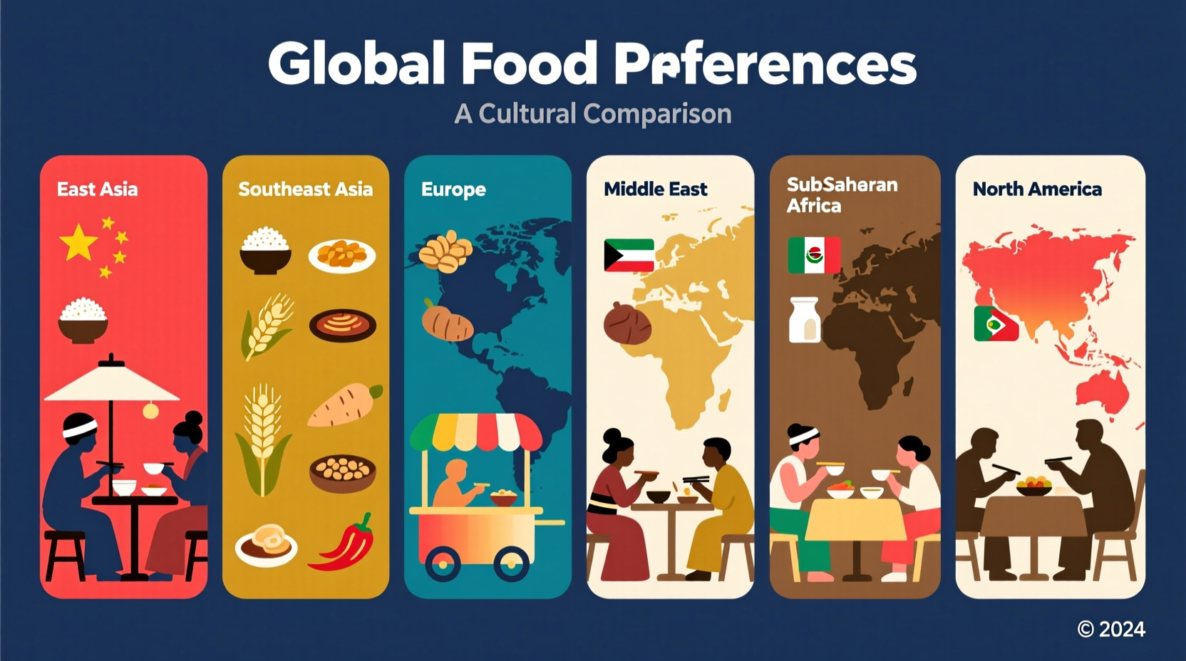 Global food preferences cultural comparison chart