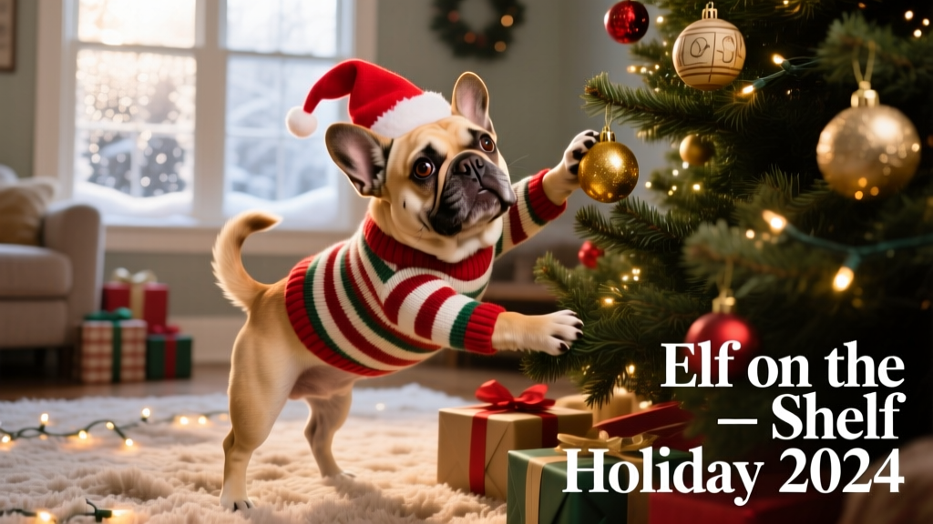 This French Bulldog's Elf on the Shelf Antics Are Giving Us So Much Holiday Entertainment