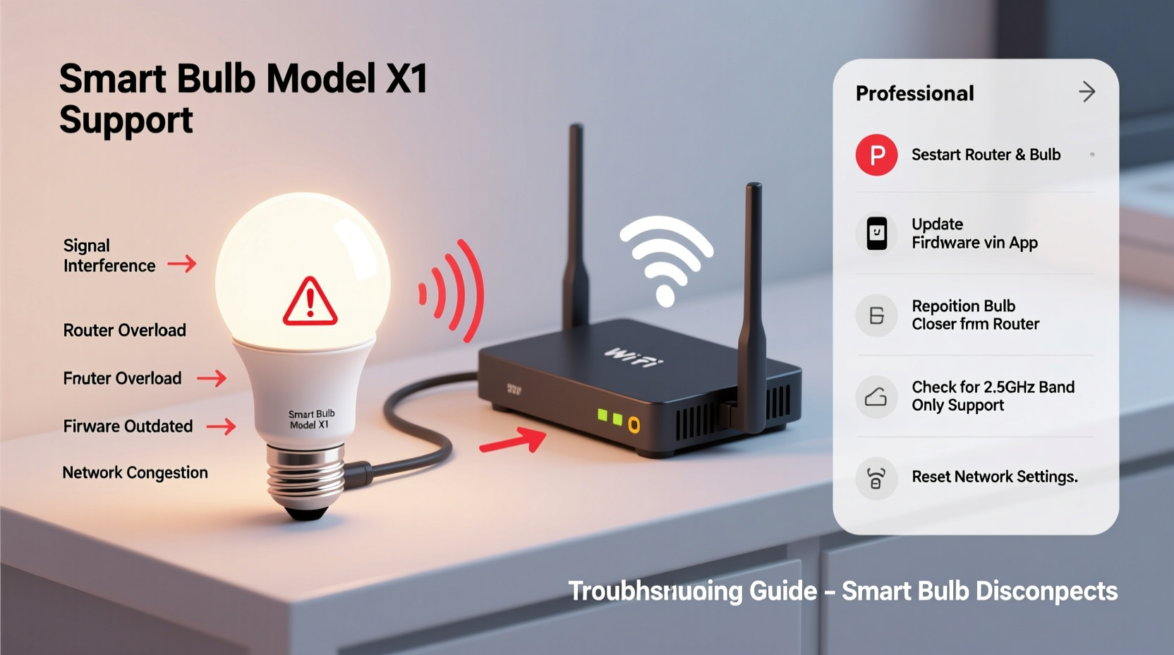 why does my smart bulb keep disconnecting router settings to adjust