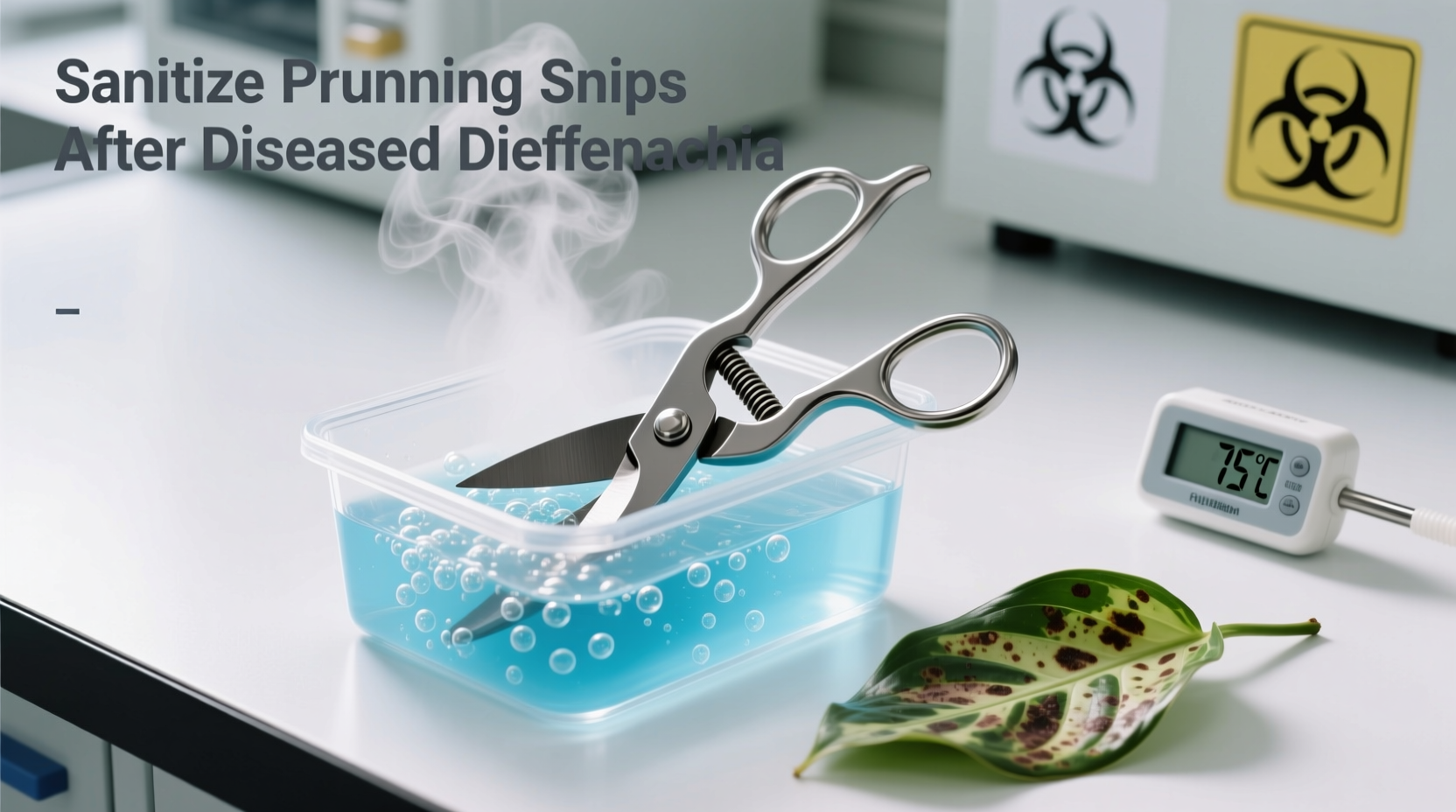 How to Sanitize Pruning Snips After Dieffenbachia