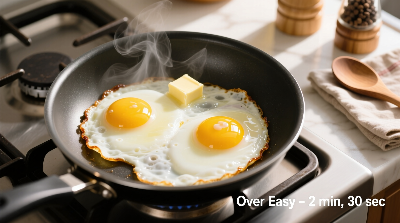 how do you cook over easy eggs