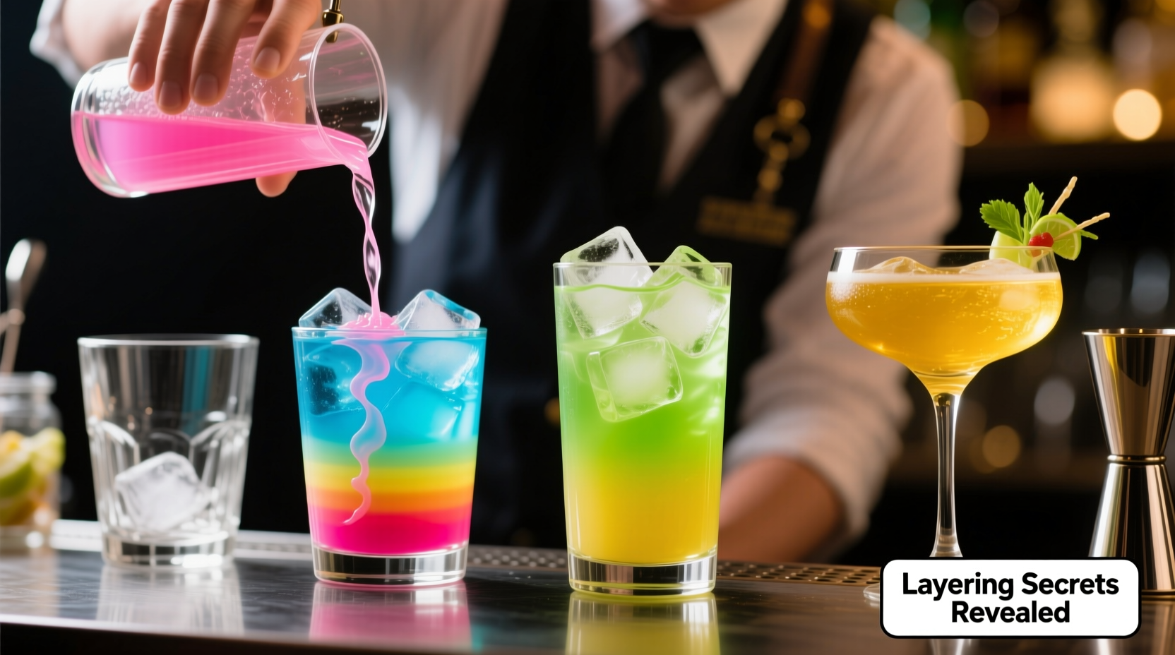 How To Layer Shots For Colorful Party Drinks Step By Step Guide