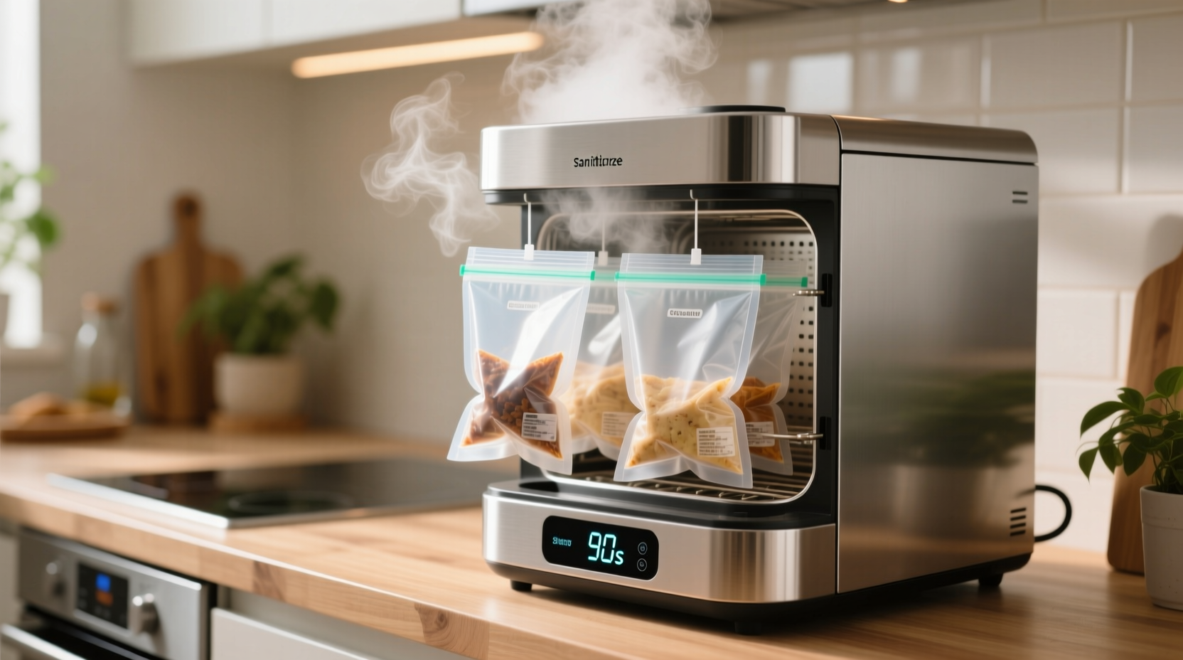 steam sanitize reusable snack bags