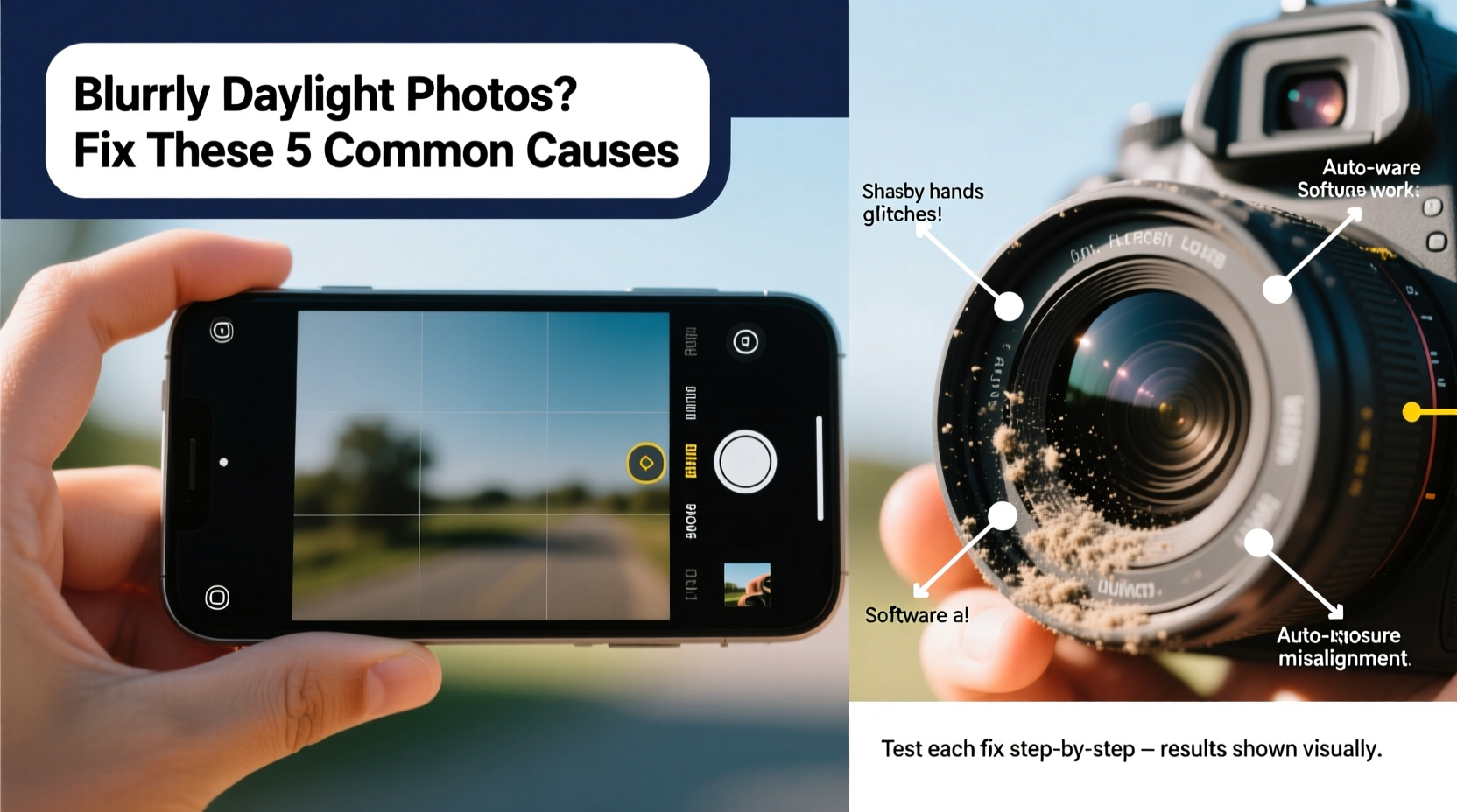 why is my phone camera producing blurry photos in daylight fixes that work