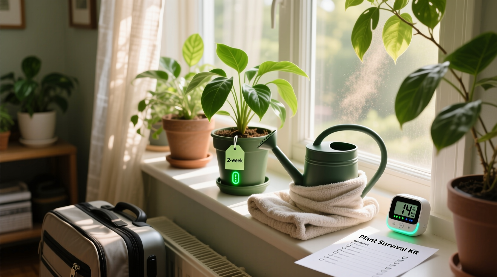 how to keep houseplants alive while traveling for two weeks hacks that work