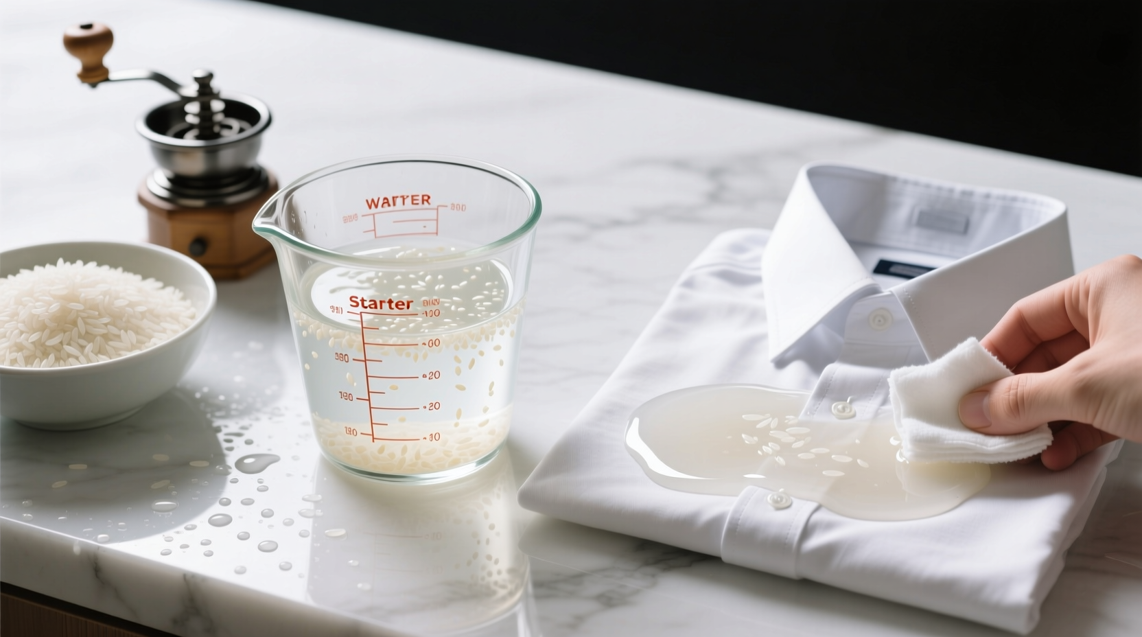 rice water starch real or myth for crisp collars