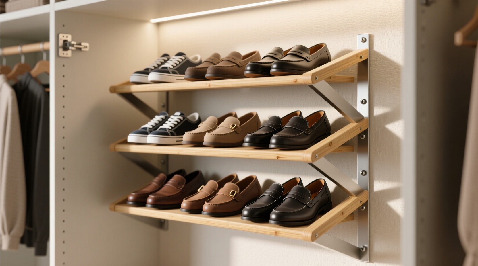 closet organization tips angled risers vs dividers