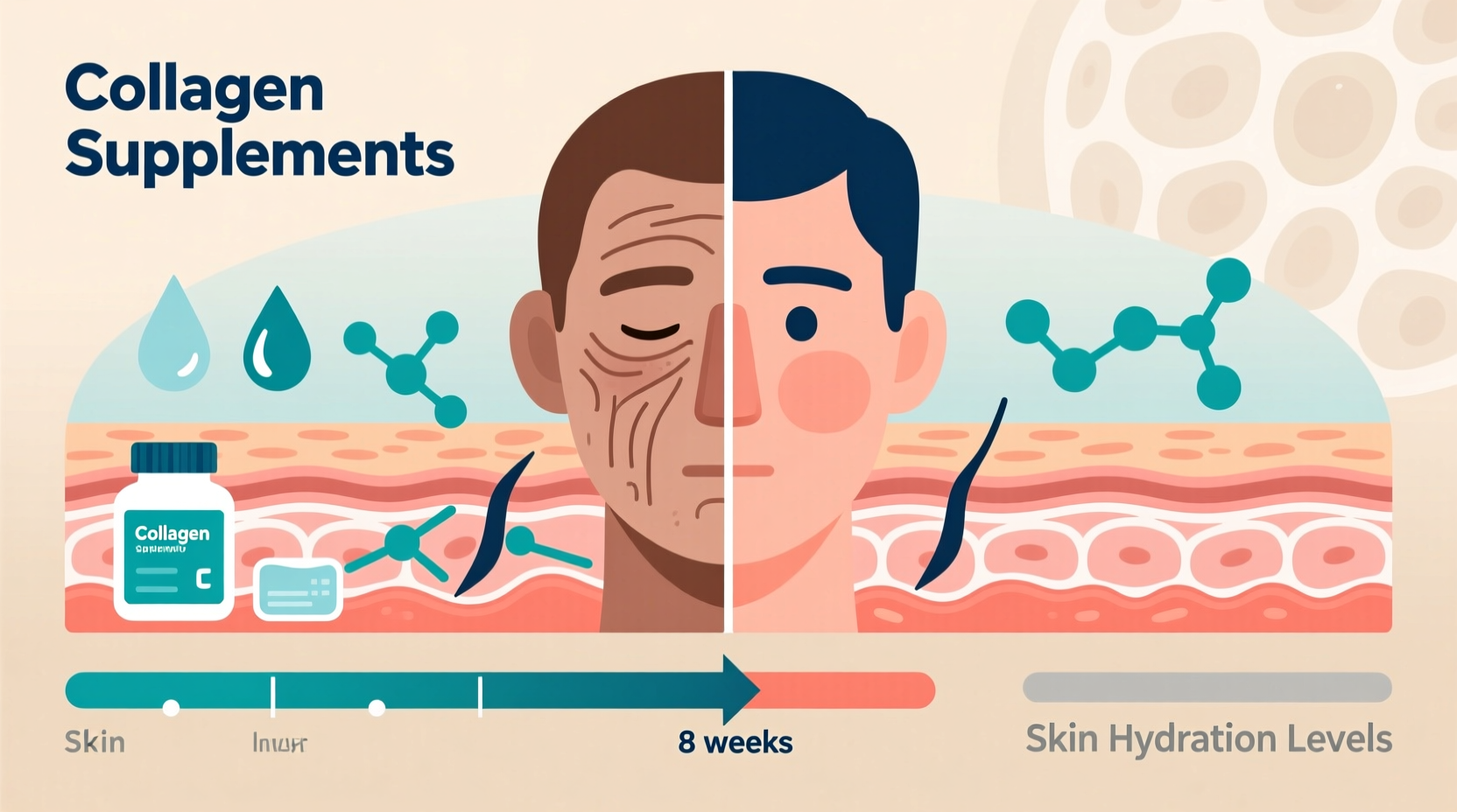 do collagen supplements counteract skin dehydration from drinking