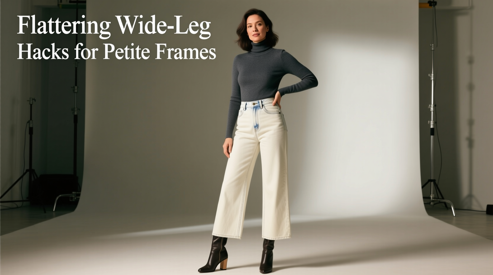 how to style wide leg jeans for petite frames flattering hacks that elongate