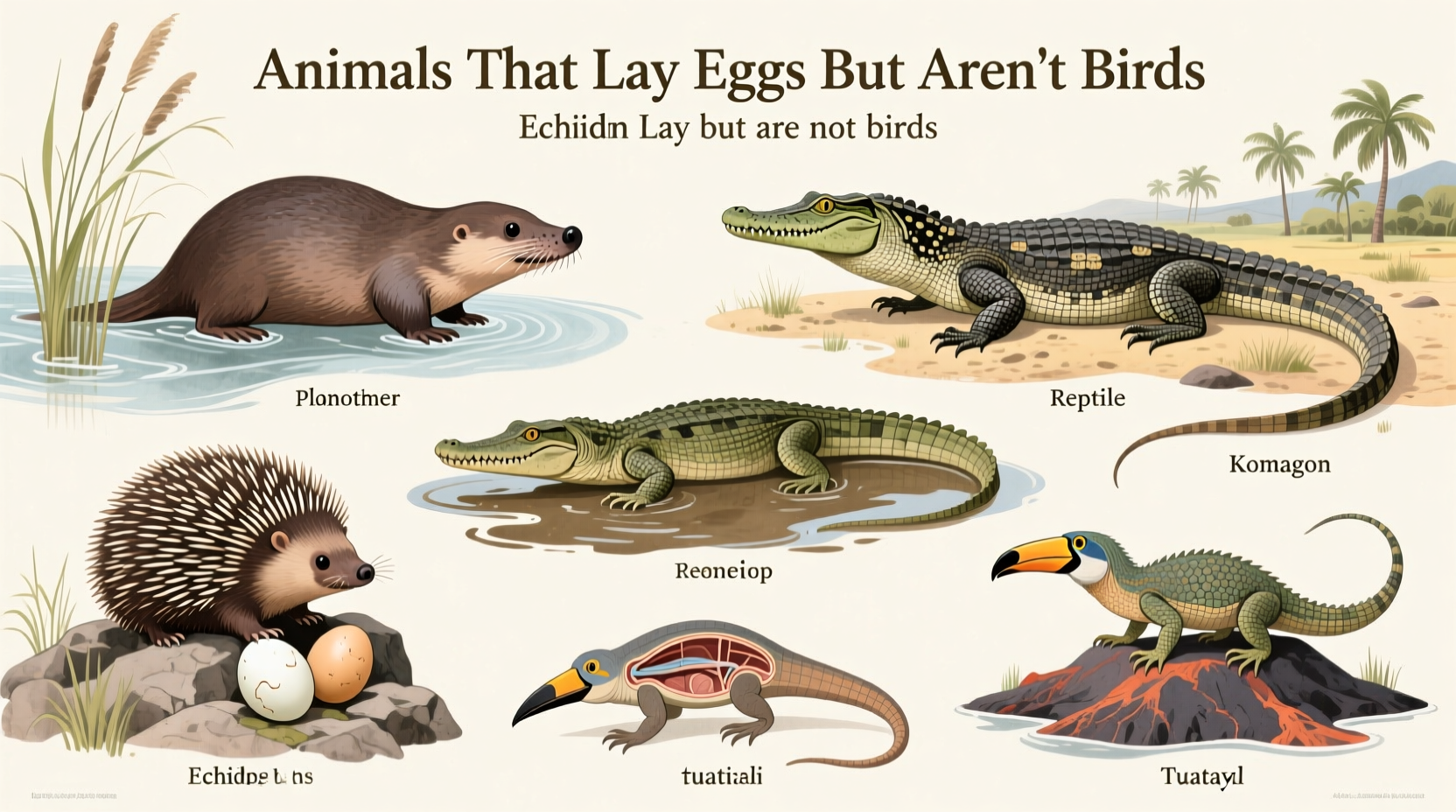 what animal lays eggs that is not a bird