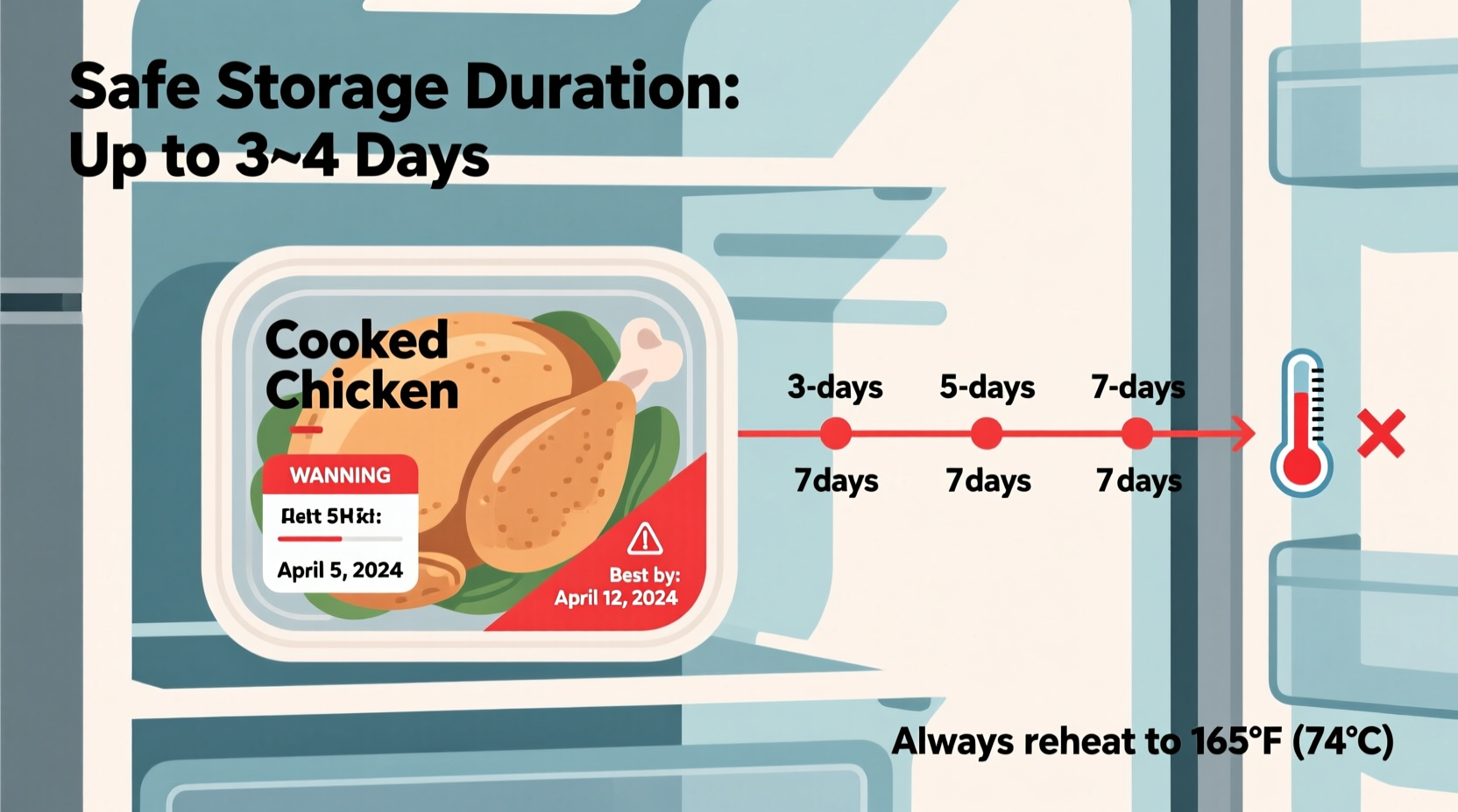 how long to keep cooked chicken in fridge