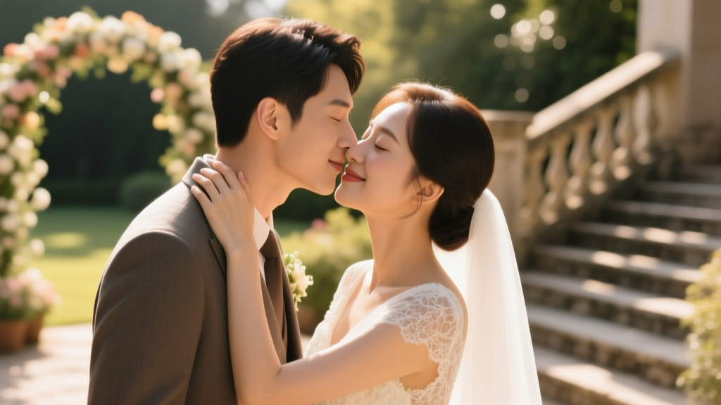 How to Kiss Naturally for Wedding Photos