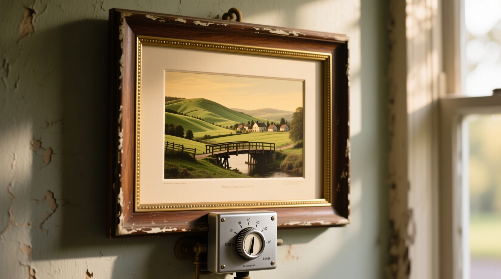 disguise ugly thermostats with a well placed picture fr