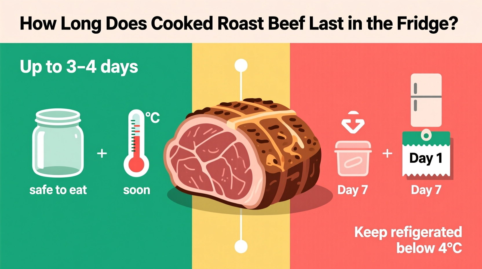 how long does cooked roast beef last in the fridge